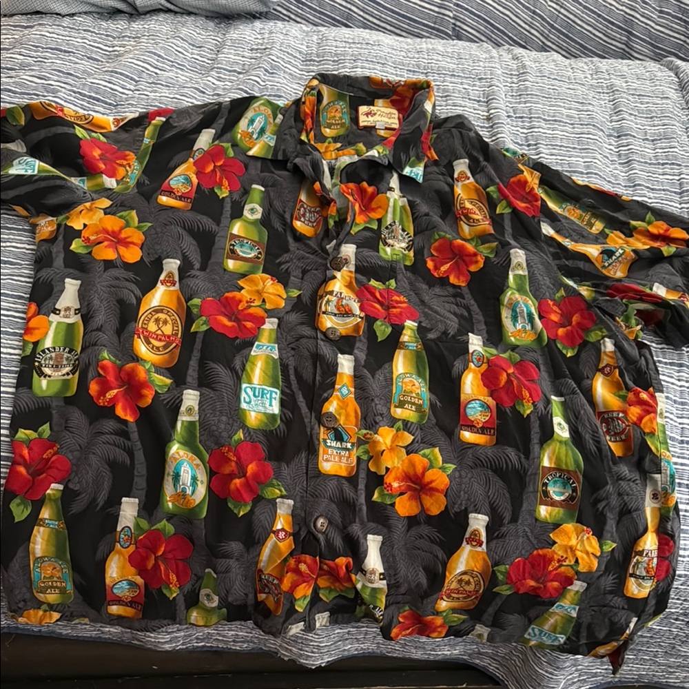 Tropical Black Hawaiian Shirt